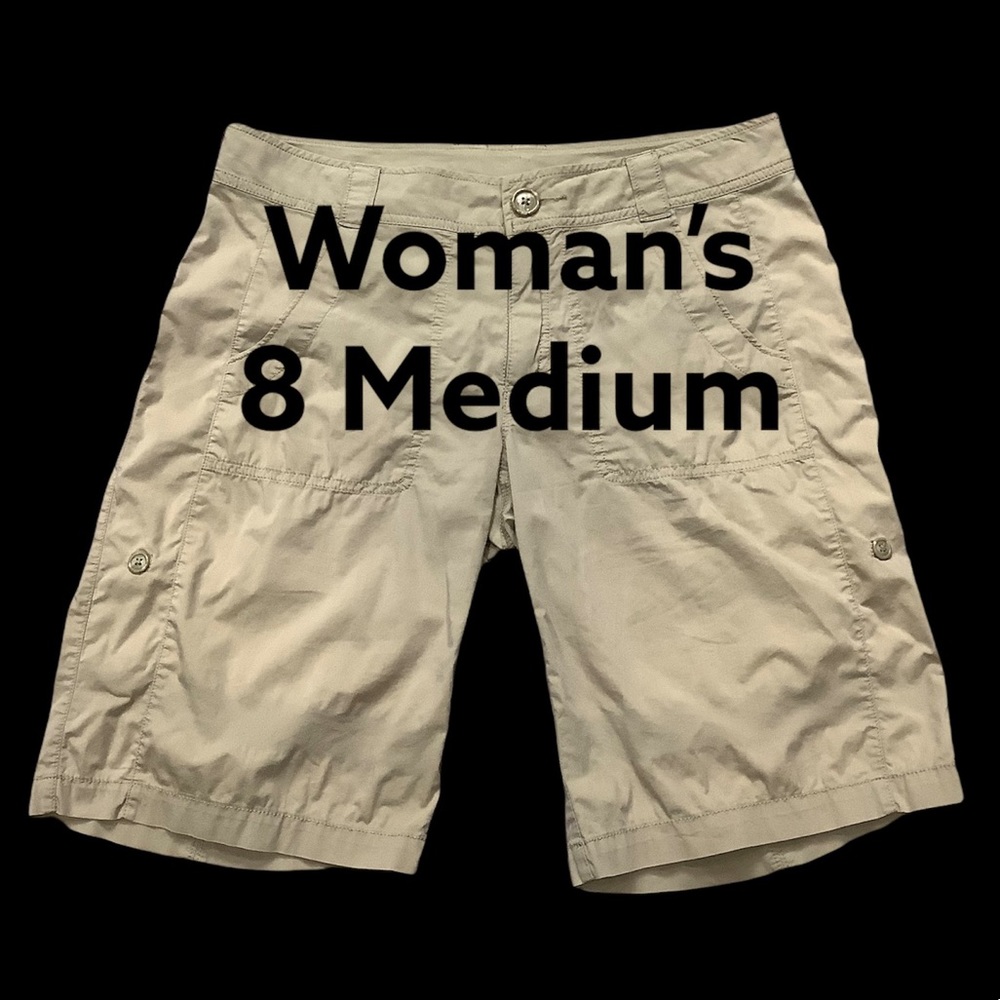 Women's Koppen 10 M Medium Shorts Khaki Chino Khakis High Rise Rolled Hem